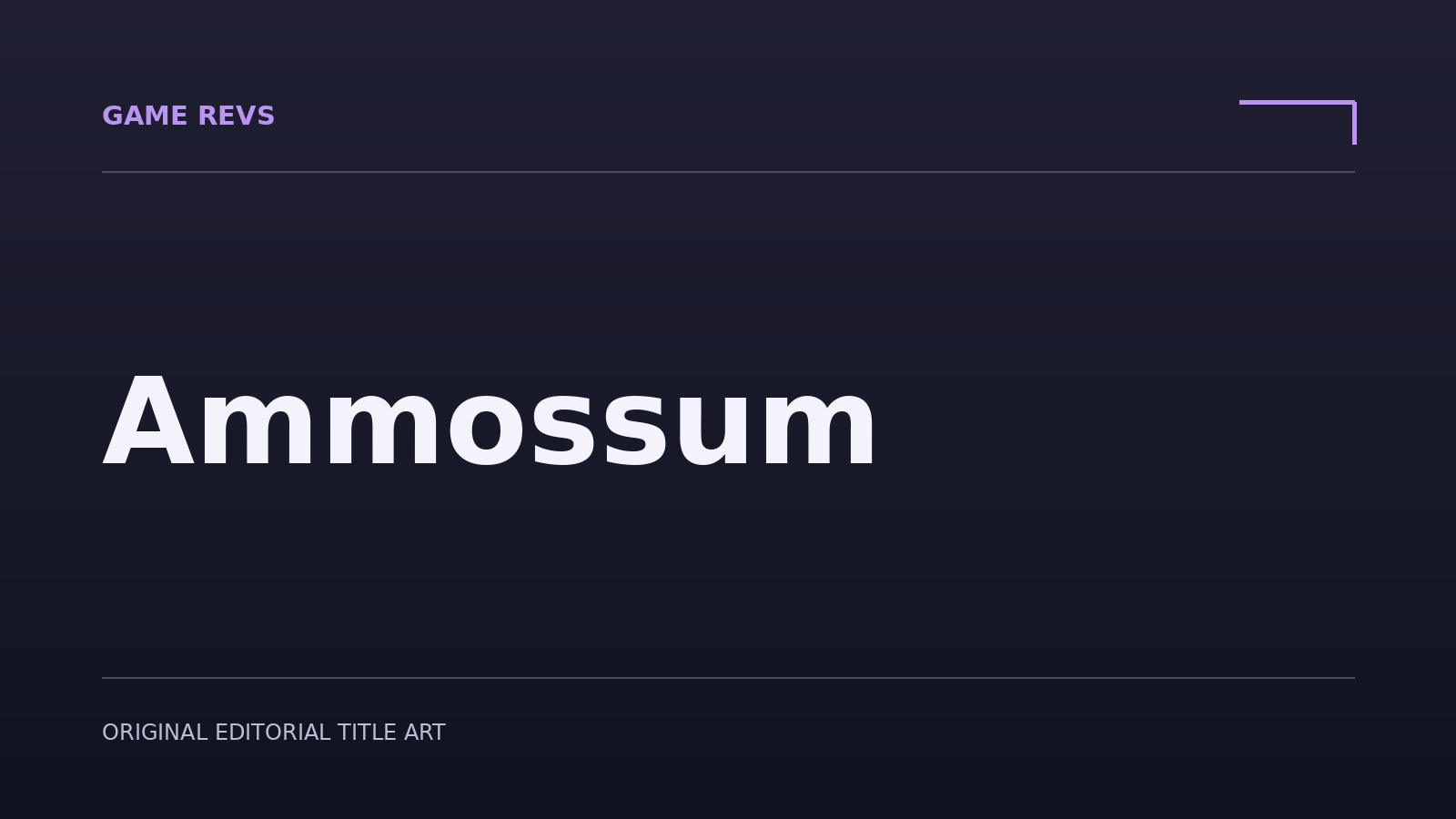 Ammossum — original editorial title artwork; not official game artwork