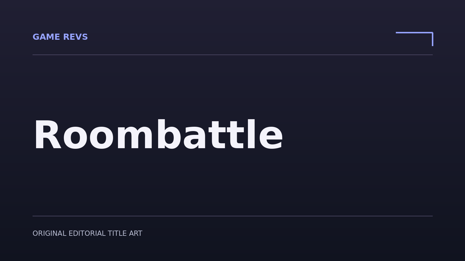 Roombattle — original editorial title artwork; not official game artwork